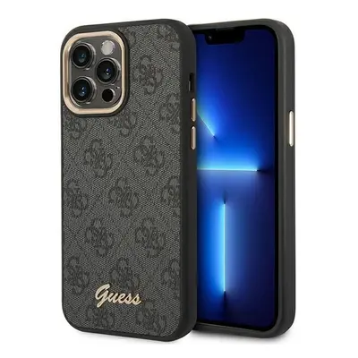 Guess GUHCP14XHG4SHK hard silikonové pouzdro iPhone 14 PRO MAX 6.7" black 4G Vintage Gold Logo