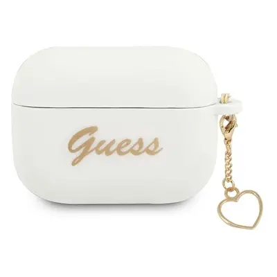 Guess GUAPLSCHSH pouzdro na Airpods PRO white Silicone Charm Collection