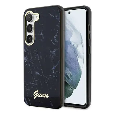 Guess GUHCS23SPCUMAK hard silikonové pouzdro Samsung Galaxy S23 5G black Marble