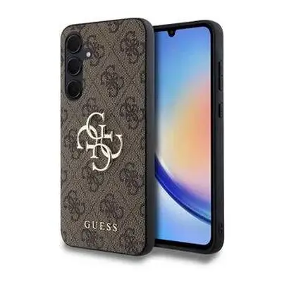 Guess hard kryt na Samsung Galaxy A35 5G Hnědý 4G Big Metal Logo