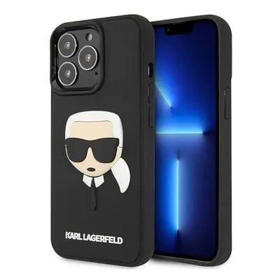 Karl Lagerfeld KLHCP14LKH3DBK hard silikonové pouzdro iPhone 14 PRO 6.1" black 3D Rubber Karl`s 