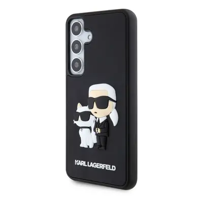 Hard obal na Samsung Galaxy S24 5G Karl Lagerfeld Black 3D Rubber Karl and Choupette