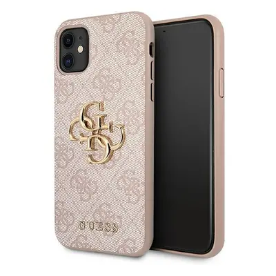 Guess GUHCN614GMGPI hard silikonové pouzdro iPhone 11 / XR pink 4G kovové logo