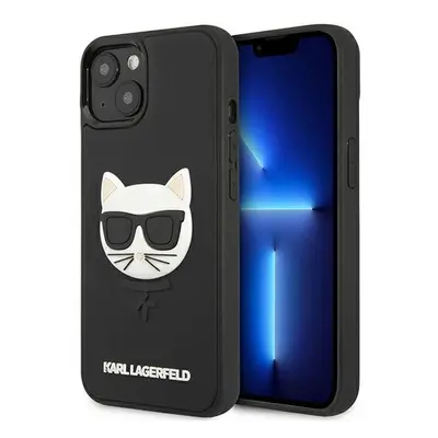 Karl Lagerfeld KLHCP13SCH3DBK hard silikonové pouzdro iPhone 13 Mini 5.4" black 3D Rubber Choupe