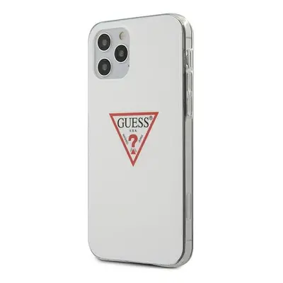 Guess GUHCP12MPCUCTLWH hard silikonové pouzdro iPhone 12 / 12 Pro 6.1" white Triangle Collection