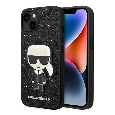 Karl Lagerfeld KLHCP14MGFKPK hard silikonové pouzdro iPhone 14 PLUS 6.7" black Glitter Flakes Ik