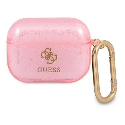 Guess GUAPUCG4GP pouzdro na Airpods PRO pink Glitter Collection