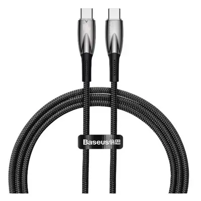 Kabel s rychlým nabíjením USB-C / USB-C 480Mb/s 100W Baseus Glimmer Series 1m Černý