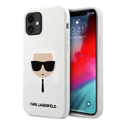 Karl Lagerfeld KLHCP12SSLKHWH hard silikonové pouzdro iPhone 12 Mini 5.4" white silicone Karl`s 