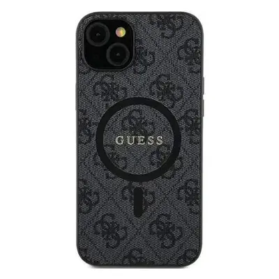 Guess hard silikonový obal Samsung Galaxy S24 5G black 4G Collection Leather Metal Logo MagSafe