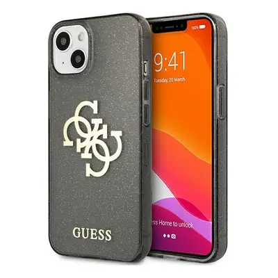 Guess GUHCP13SPCUGL4GBK hard silikonové pouzdro iPhone 13 Mini 5.4" black Glitter 4G Big Logo