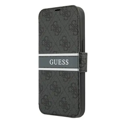 Guess GUBKP13S4GDGR knížkové pouzdro iPhone 13 Mini 5.4" grey book 4G Stripe