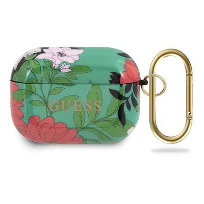 Guess GUACAPTPUBKFL01 pouzdro na Airpods PRO green N.1 Flower Collection