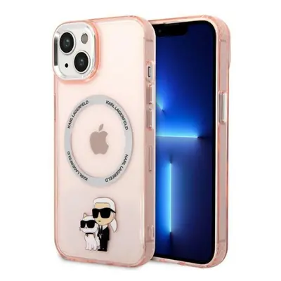 Karl Lagerfeld KLHMP14MHNKCIP hard silikonové pouzdro iPhone 14 PLUS 6.7" pink Iconic Karl&Choup