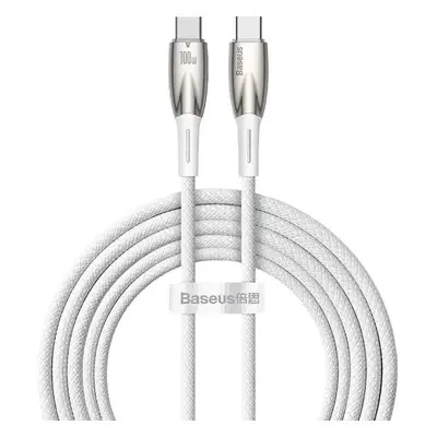 Kabel s rychlým nabíjením USB-C / USB-C 480Mb/s 100W Baseus Glimmer Series 2m Bílý