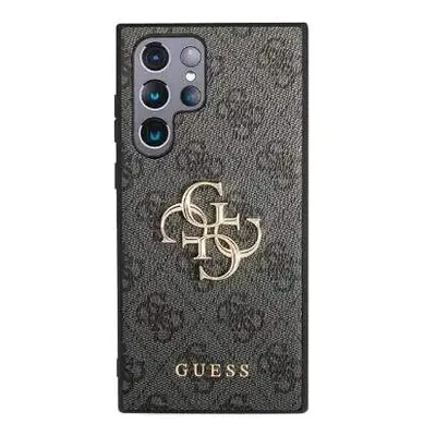 Guess hard silikonové pouzdro Samsung Galaxy S24 ULTRA black 4G Big Metal Logo