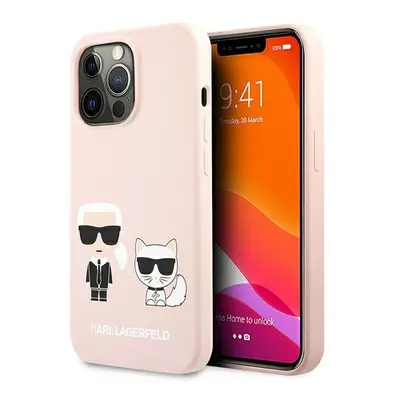 Karl Lagerfeld KLHCP13LSSKCI hard silikonové pouzdro iPhone 13 / 13 Pro 6.1" light pink Silicone