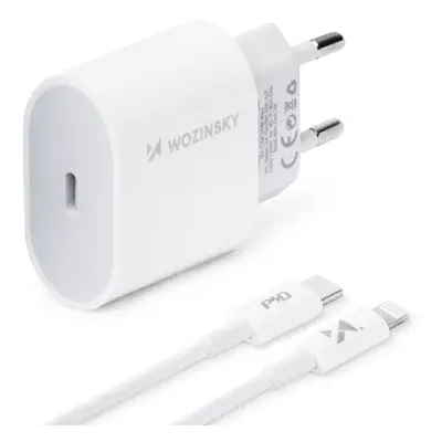 Wozinsky nabíječka PD 20W 1xUSB-C + kabel lightning White