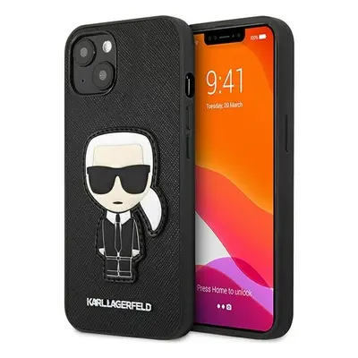 Karl Lagerfeld KLHCP13SOKPK hard silikonové pouzdro iPhone 13 Mini 5.4" black Saffiano Ikonik Ka