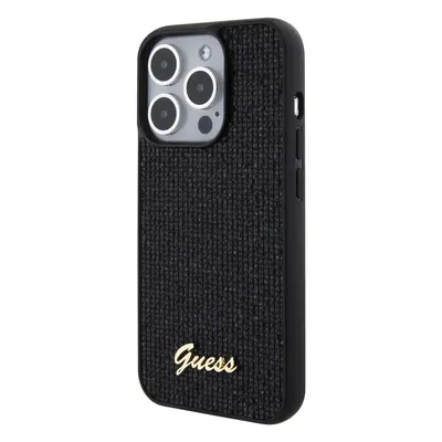 Guess hard obal iPhone 15 PRO 6.1" Square Mirror Script Logo Black