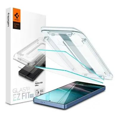 Celoplošné tvrzené sklo Samsung Galaxy S25 ULTRA Clear Spigen GLAS.TR "EZ FIT" 2 KUS