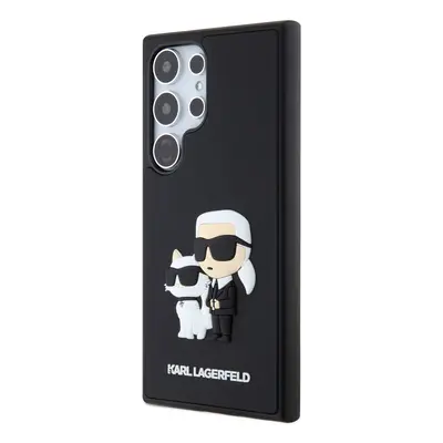 Hard obal na Samsung Galaxy S24 ULTRA Karl Lagerfeld Black 3D Rubber Karl and Choupette