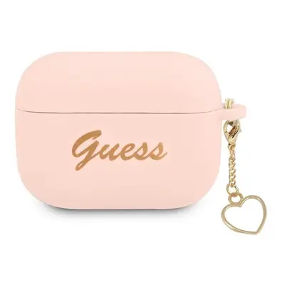 Guess GUAPLSCHSP pouzdro na Airpods PRO pink Silicone Charm Collection