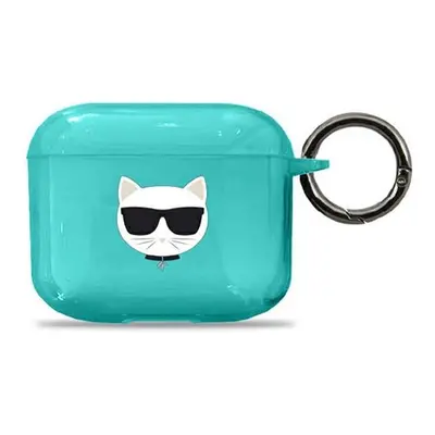 Karl Lagerfeld KLA3UCHFL pouzdro na AirPods 3. Generace Blue Choupette