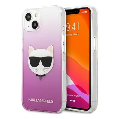 Karl Lagerfeld KLHCP13SCTRP hard silikonové pouzdro iPhone 13 Mini 5.4" pink Choupette Head