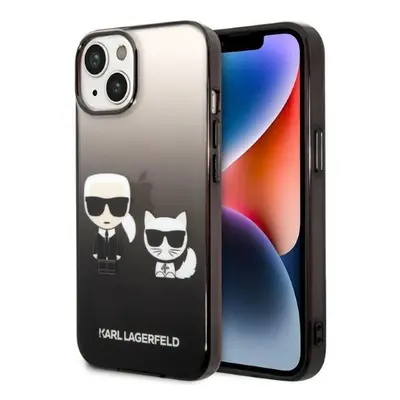 Karl Lagerfeld KLHCP14STGKCK hard silikonové pouzdro iPhone 14 6.1" black Gradient Ikonik Karl &