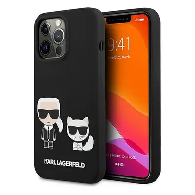 Karl Lagerfeld KLHCP13LSSKCK hard silikonové pouzdro iPhone 13 / 13 Pro 6.1" black Silicone Karl