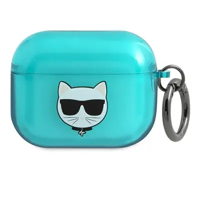 Karl Lagerfeld KLAPUCHFL pouzdro na AirPods PRO Blue Choupette