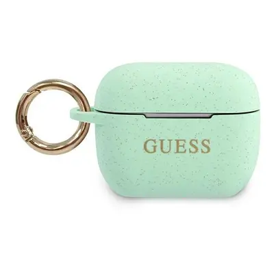 Guess GUACAPSILGLGN pouzdro na AirPods PRO green Silicone Glitter