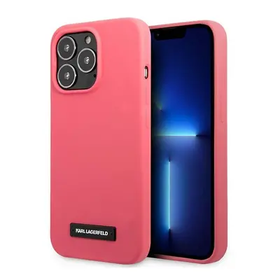 Karl Lagerfeld KLHCP13LSLMP1PI hard silikonové pouzdro iPhone 13 / 13 Pro 6.1" fuchsia Silicone 