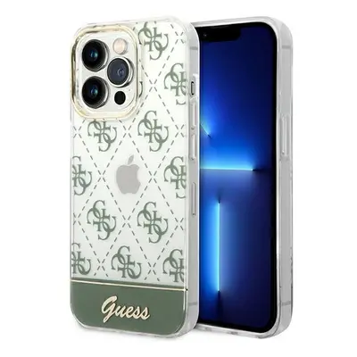 Guess GUHCP14XHG4MHA iPhone 14 Pro Max 6,7" pevné pouzdro khaki 4G Pattern Script