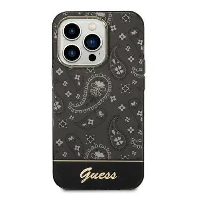 Guess GUHCP14LHGBNHK hard silikonové pouzdro iPhone 14 PRO 6.1" black Bandana Paisley