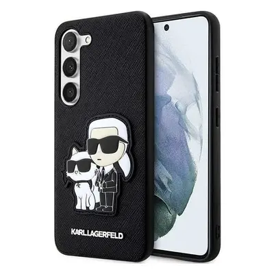 Karl Lagerfeld KLHCS23MSANKCPK hard silikonové pouzdro Samsung Galaxy S23 PLUS 5G black Saffiano