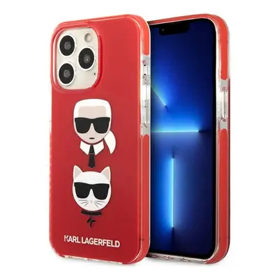 Karl Lagerfeld KLHCP13LTPE2TR hard silikonové pouzdro iPhone 13 / 13 Pro 6.1" red Karl & Choupet