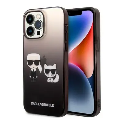 Karl Lagerfeld KLHCP14LTGKCK hard silikonové pouzdro iPhone 14 PRO 6.1" black Gradient Ikonik Ka