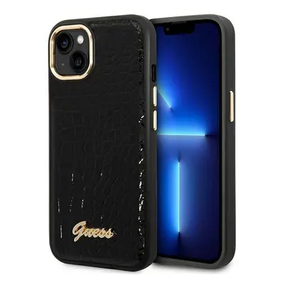 Guess GUHCP14MHGCRHK hard silikonové pouzdro iPhone 14 PLUS 6.7" black Croco Collection