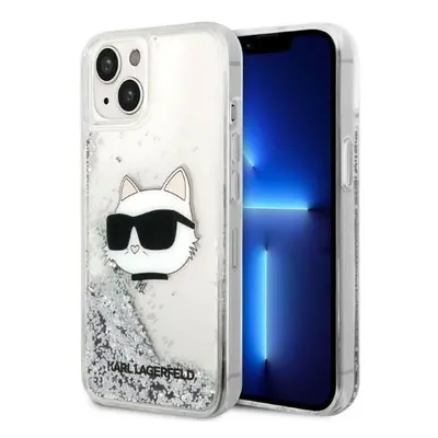 Karl Lagerfeld KLHCP14MLNHCCS hard silikonové pouzdro iPhone 14 PLUS 6.7" silver Glitter Choupet