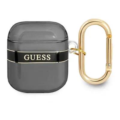 Guess obal na AirPods 2. Generace / 1. Generace Black Strap Collection