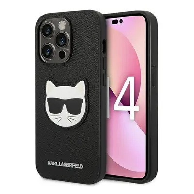 Karl Lagerfeld KLHCP14LSAPCHK hard silikonové pouzdro iPhone 14 PRO 6.1" black Saffiano Choupett