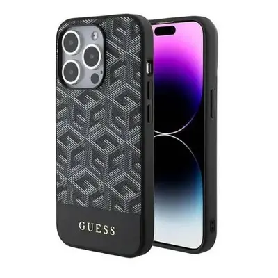 Guess hard silikonový kryt iPhone 15 PRO 6.1" black GCube Stripes MagSafe