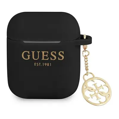 Guess GUA2LSC4EK pouzdro na Airpods 2. Generace / 1. Generace black Charm Collection 4G