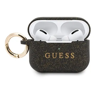 Guess GUACAPSILGLBK pouzdro na Airpods PRO black Silicone