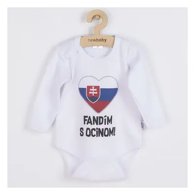 Body s potiskem New Baby Fandím s ocinom biele