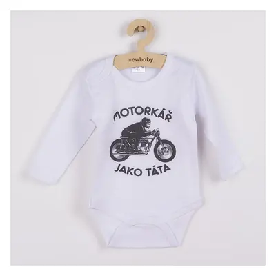 Body s potiskem New Baby Motorkář jako táta