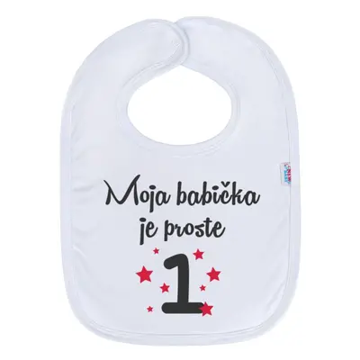 Kojenecký bavlněný bryndák New Baby Moja babička je proste 1