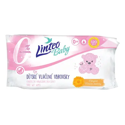 Dětské vlhčené ubrousky s měsíčkem lékařským Linteo Baby 120 ks Soft and cream